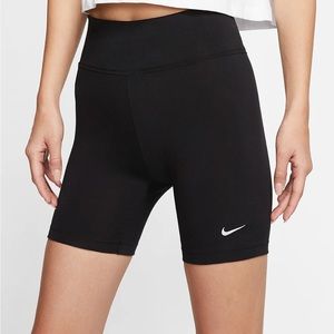 Nike Sportswear Leg-A-See Shorts in Black/White